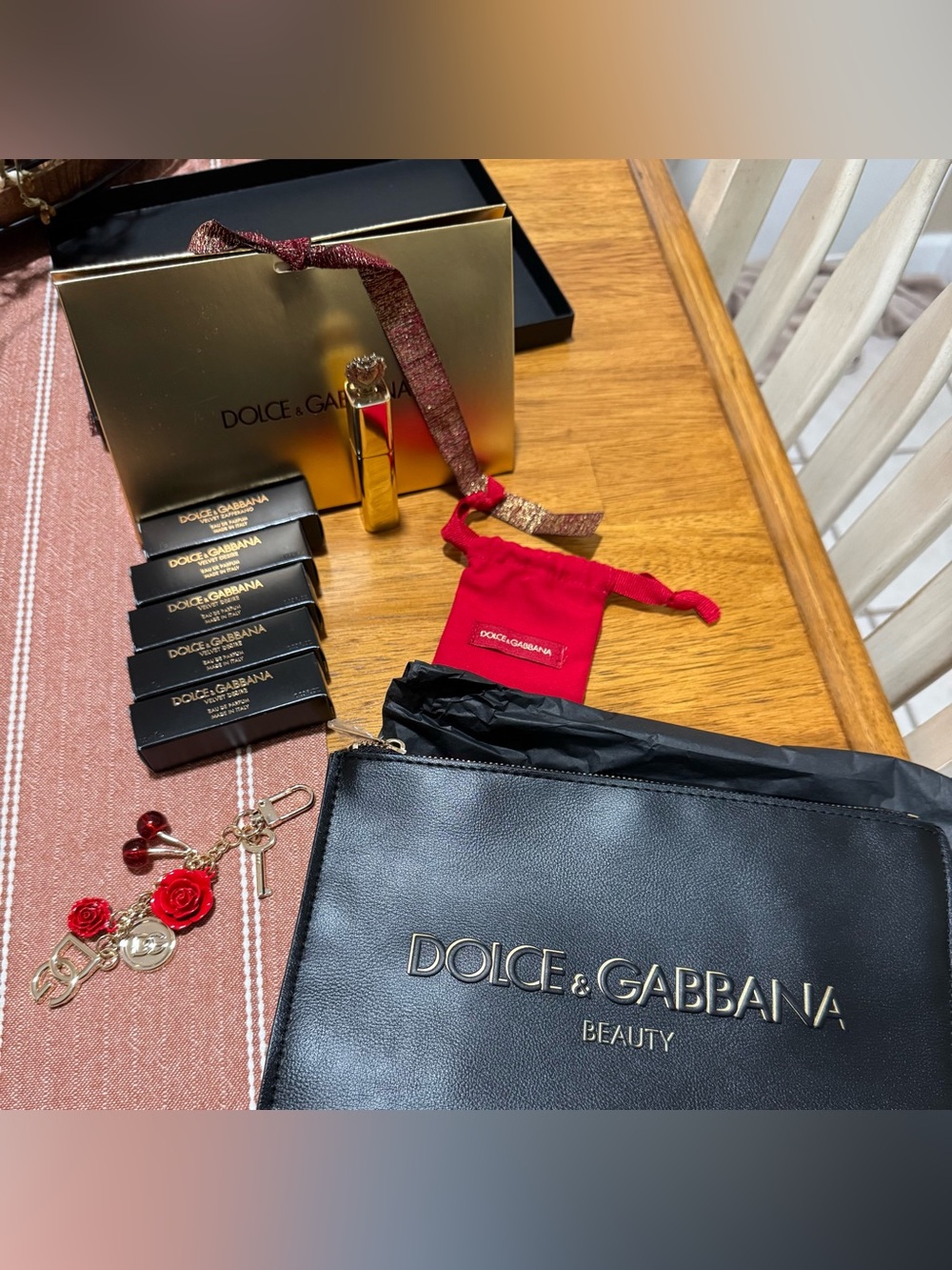 Dolce & Gabbana Gold Cosmetic Gift Set with Metallic Accents